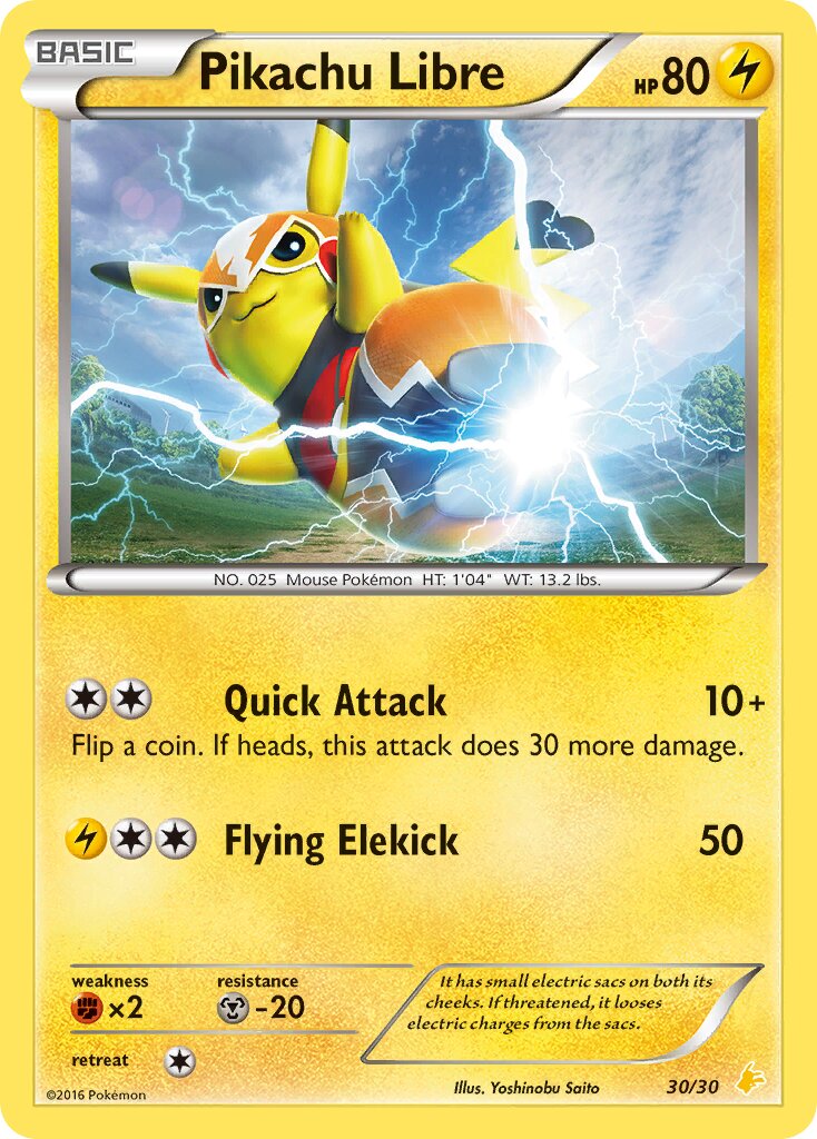 Pikachu Libre - 30/30 - Common - NM - Holofoil