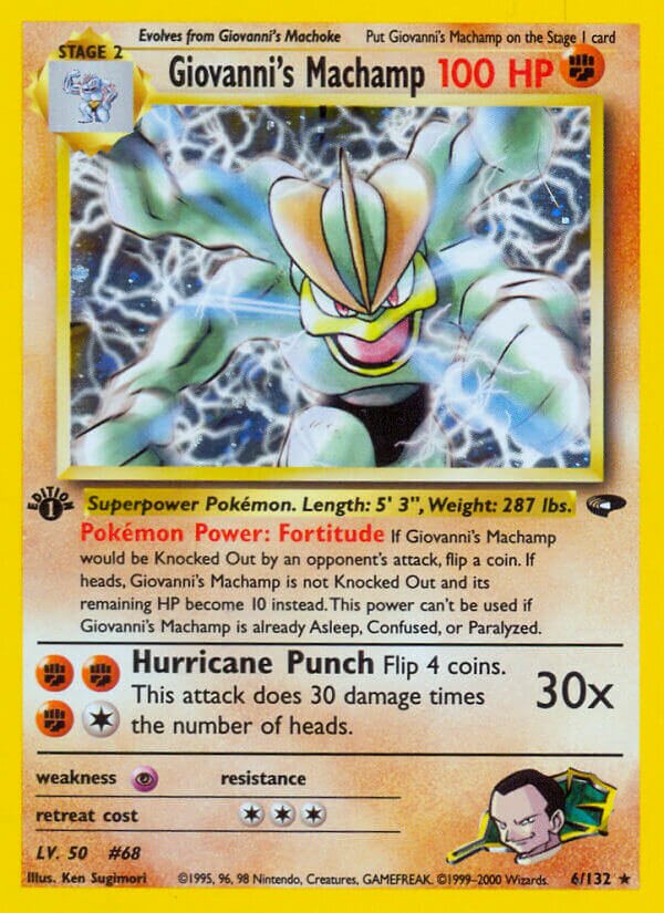 Giovanni's Machamp - 006/132 - Holo Rare - NM - Unlimited Holofoil