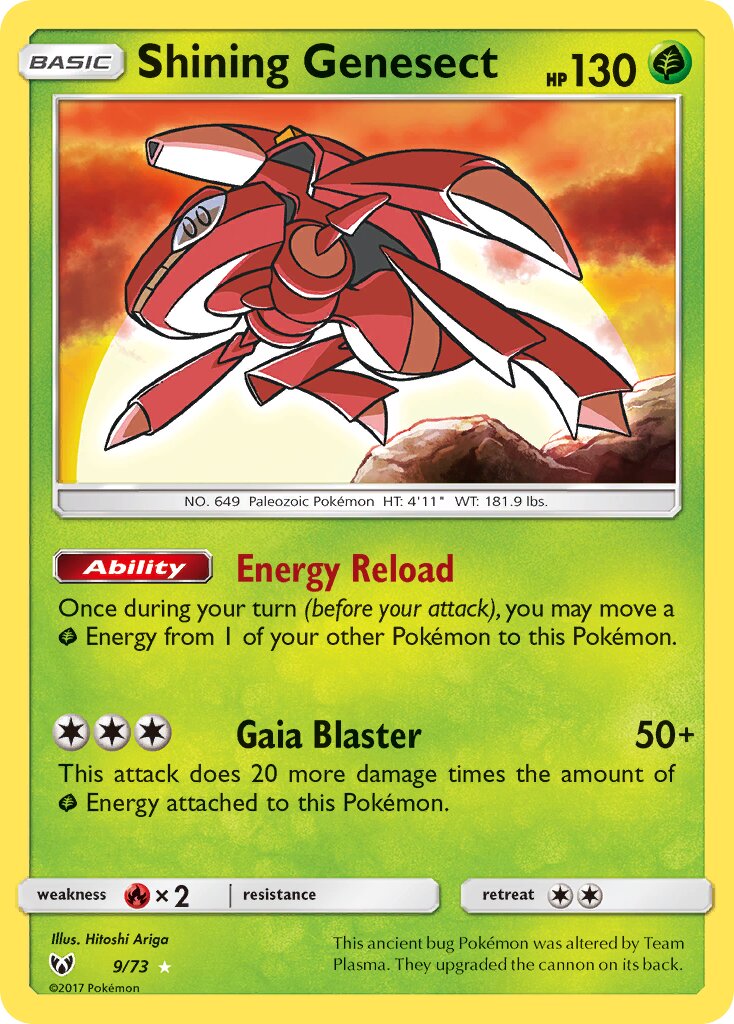 Shining Genesect - 9/73 - Rare Shining - NM - Holofoil