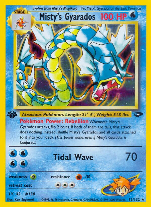 Misty's Gyarados - 013/132 - Holo Rare - NM - Unlimited Holofoil