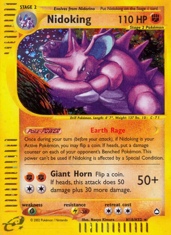 Nidoking - H18/H32 - Holo Rare - LP - Holofoil