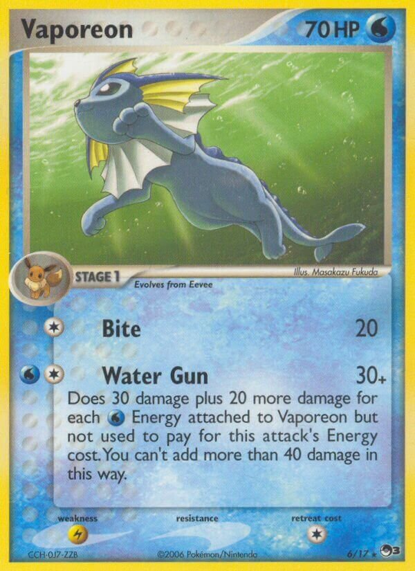 Vaporeon - 006/017 - Rare - NM - Holofoil