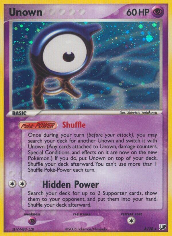Unown - A/28 - Holo Rare - NM - Holofoil
