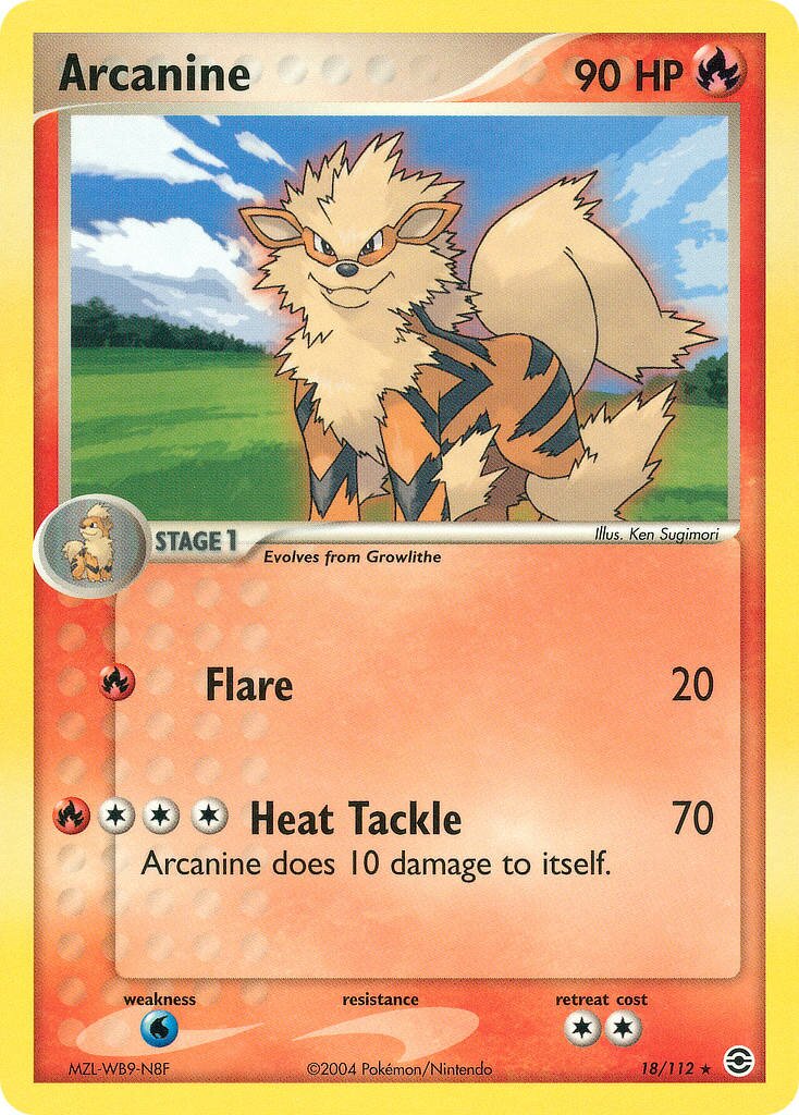 Arcanine - 18/112 - Rare - NM - Reverse Holofoil