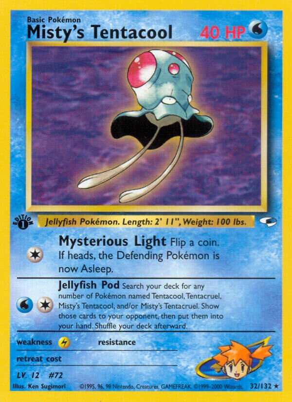 Misty's Tentacool - 032/132 - Rare - NM - Unlimited