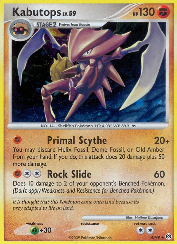 Kabutops - 4/99 - Holo Rare - NM - Holofoil