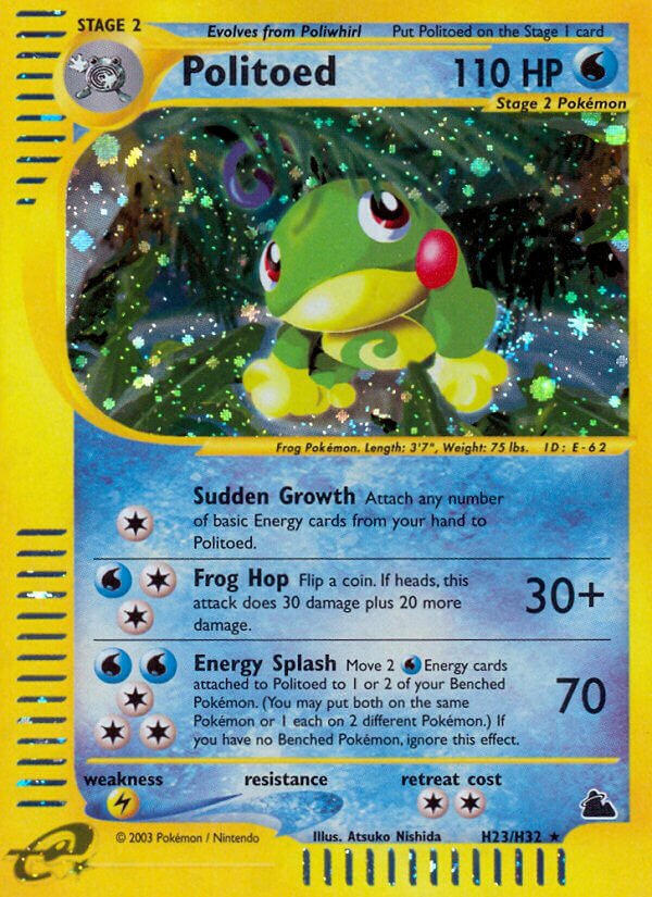 Politoed - H23/H32 - Holo Rare - NM - Holofoil