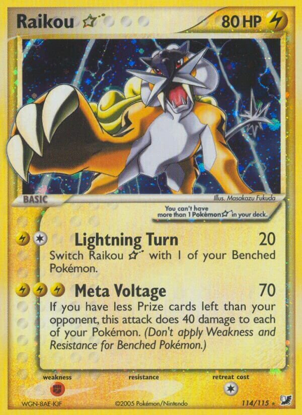 Raikou ☆ - 114/115 - Rare Holo ☆ - NM - Holofoil