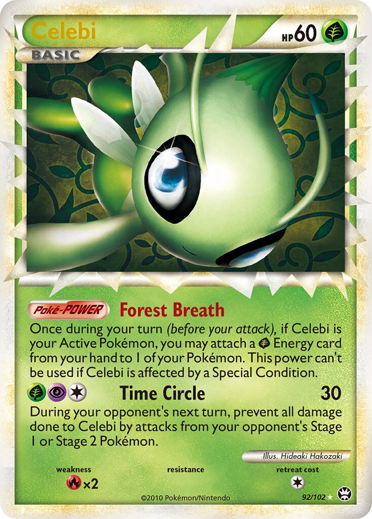 Celebi - 92/102 - Rare Prime - NM - Holofoil