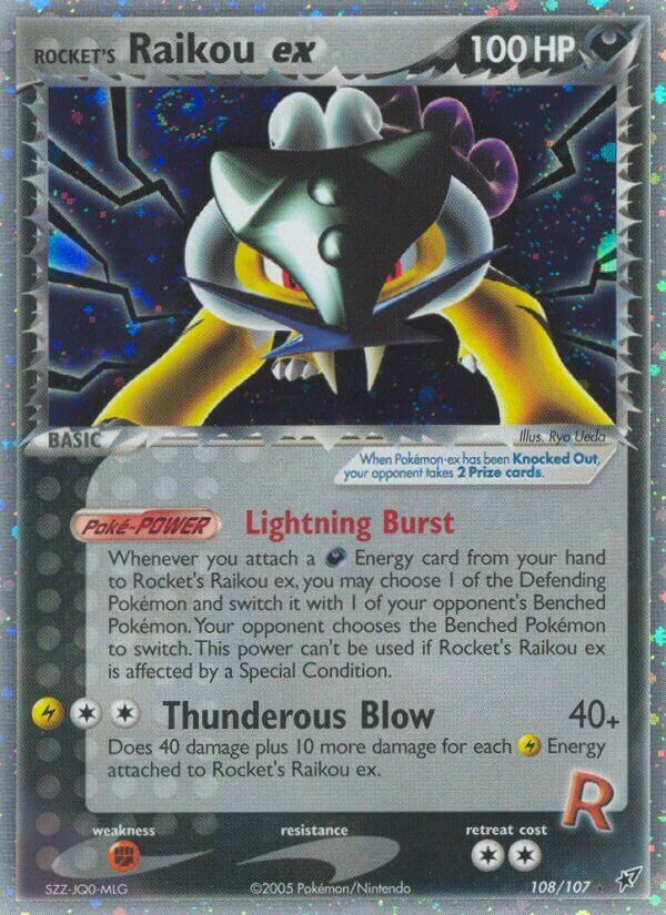 Rocket's Raikou ex - 108/107 - Rare Secret - NM - Holofoil