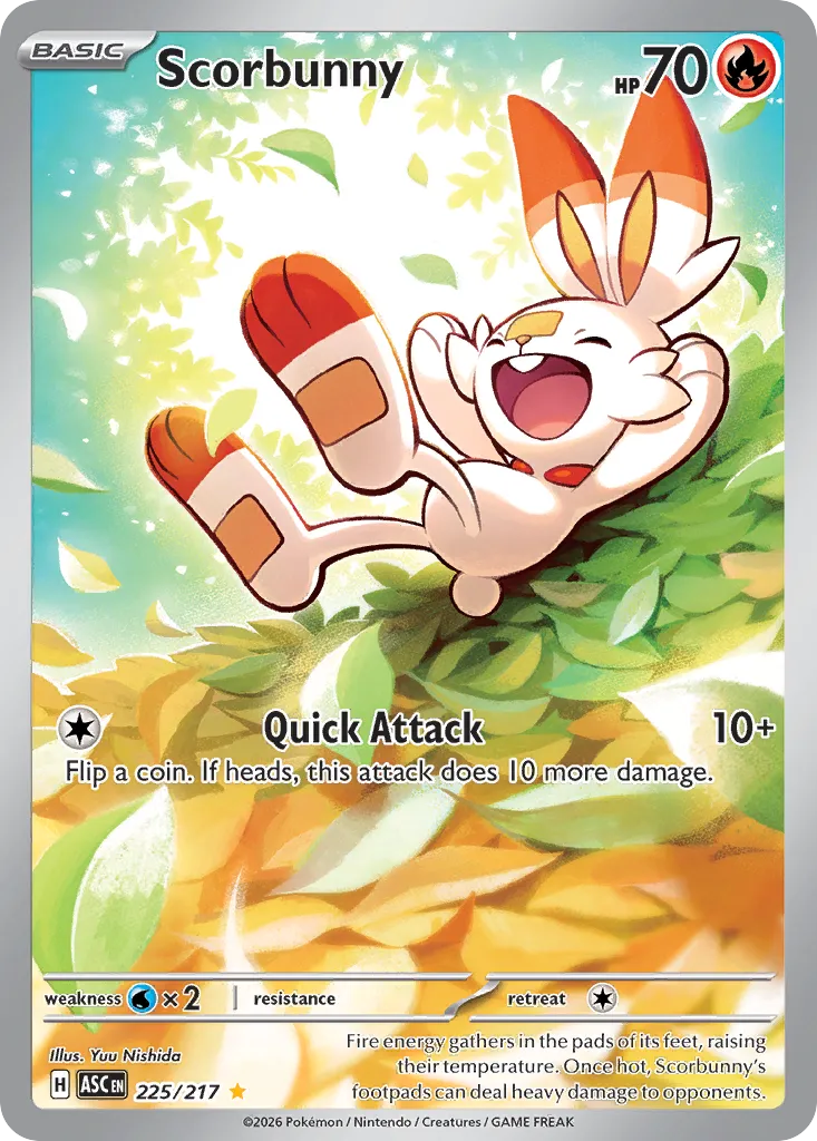 Scorbunny - 225/217 - Illustration Rare - NM - Holofoil