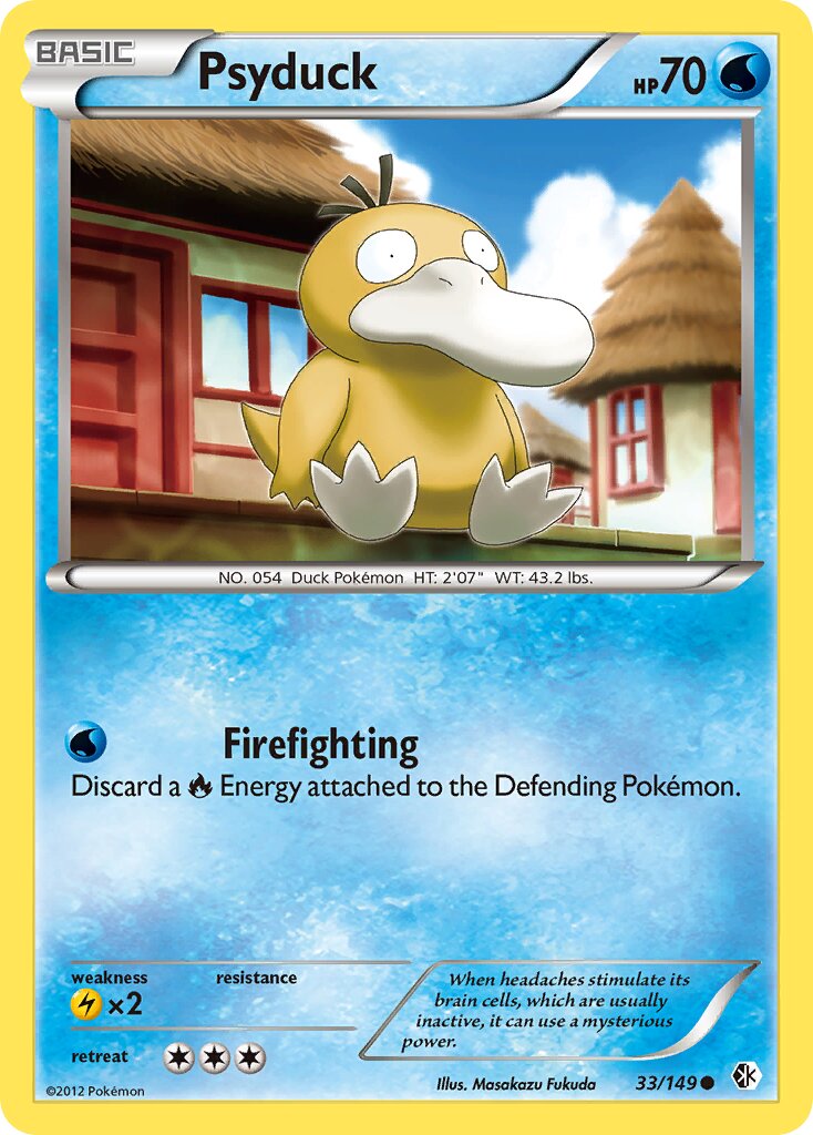 Psyduck - 33/149 - Common - NM - Reverse Holofoil