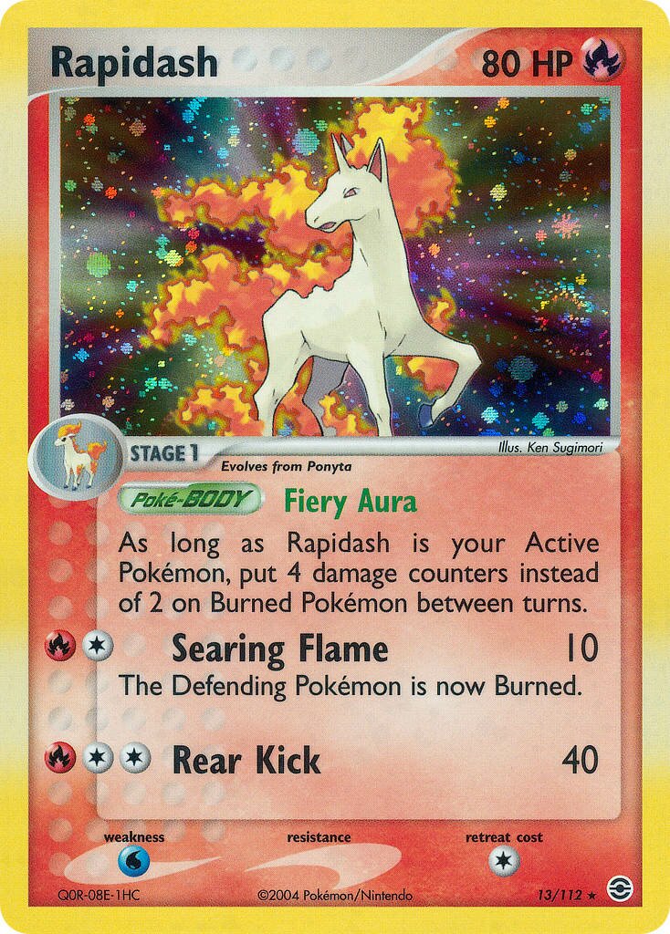 Rapidash - 13/112 - Holo Rare - NM - Reverse Holofoil