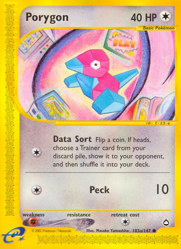 Porygon - 103b/147 - Common - NM - Reverse Holofoil