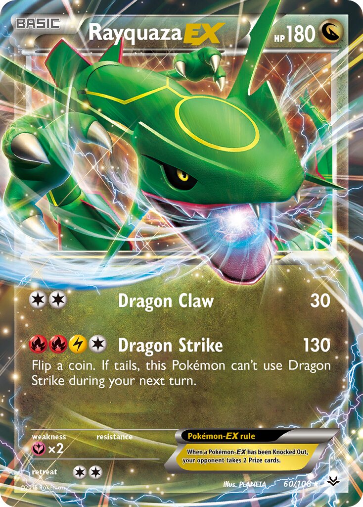 Rayquaza EX - 60/108 - Rare Holo EX - NM - Holofoil