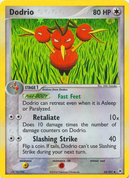 Dodrio - 33/101 - Uncommon - LP+/NM - Reverse Holofoil