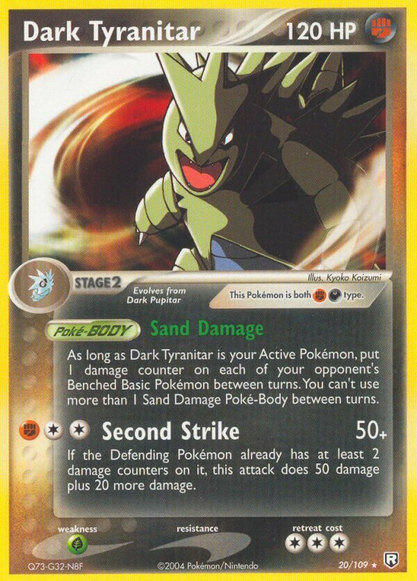 Dark Tyranitar - 20/109 - Rare - NM