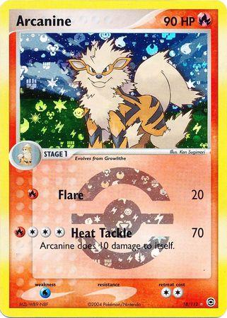 Arcanine - 18/112 - Rare - LP - Reverse Holofoil