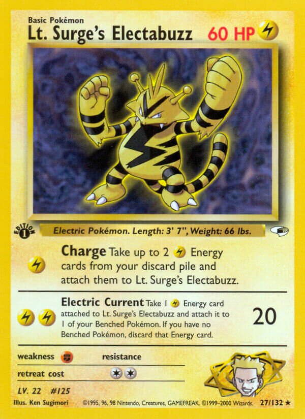 Lt. Surge's Electabuzz - 027/132 - Rare - NM - Unlimited