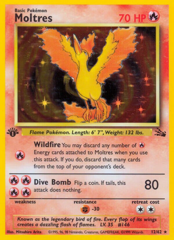 Moltres - 12/62 - Holo Rare - NM - Unlimited Holofoil
