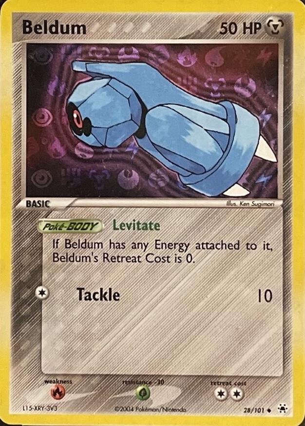 Beldum - 28/101 - Uncommon - NM - Reverse Holofoil