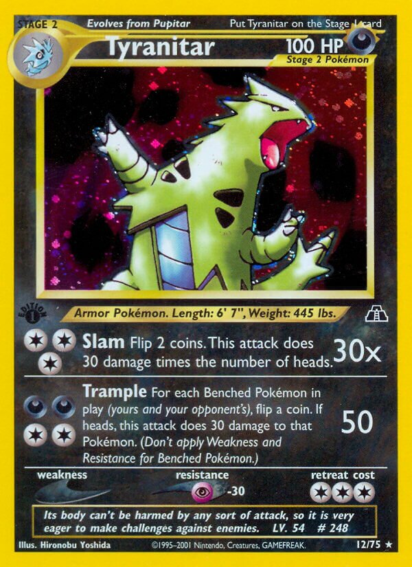 Tyranitar - 12/75 - Holo Rare - NM - Unlimited Holofoil