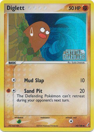 Diglett - 50/100 - Common - LP - Reverse Holofoil Stamped