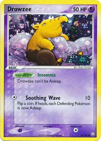 Drowzee - 54/109 - Common - LP - Reverse Holofoil Stamped