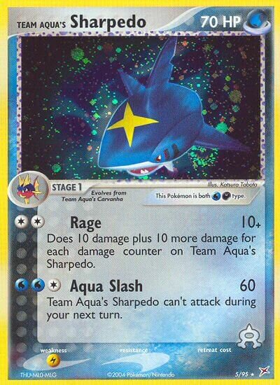 Team Aqua's Sharpedo - 5/95 - Holo Rare - NM - Holofoil