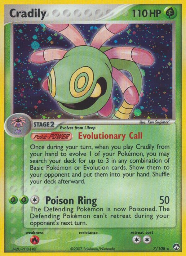 Cradily - 7/108 - Holo Rare - NM - Holofoil
