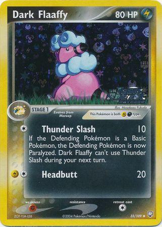 Dark Flaaffy - 33/109 - Uncommon - HP - Reverse Holofoil Stamped