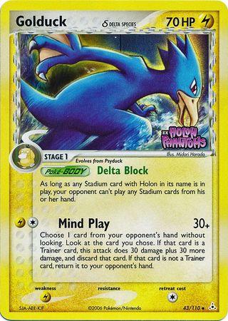 Golduck - 43/110 - Uncommon - LP - Reverse Holofoil Stamped