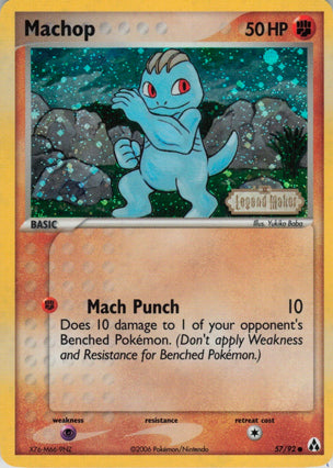 Machop - 57/92 - Common - LP - Reverse Holofoil Stamped