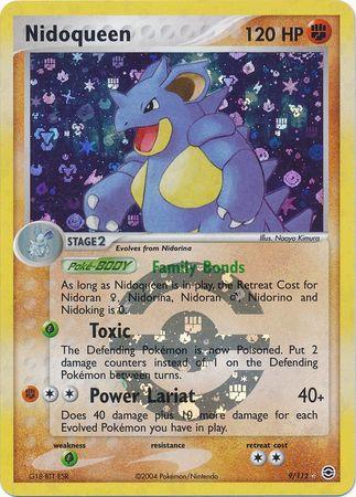 Nidoqueen - 9/112 - Holo Rare - LP - Reverse Holofoil