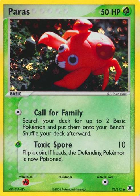 Paras - 72/112 - Common - MP - Reverse Holofoil