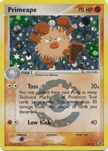 Primeape - 28/112 - Rare - LP - Reverse Holofoil
