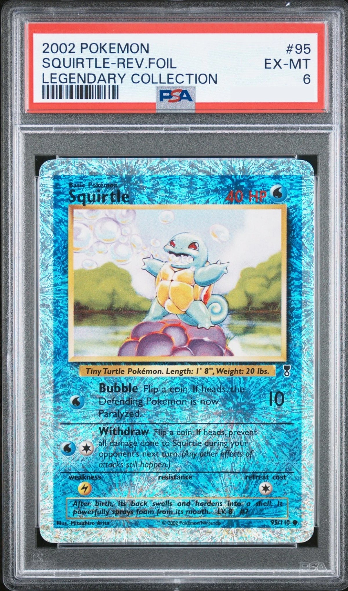 Squirtle Reverse Holo - Legendary Collection 2002 - PSA 6 (New Cert)
