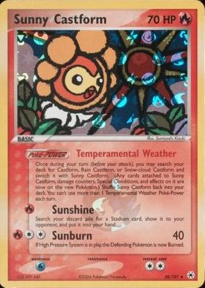 Sunny Castform - 26/101 - Rare - MP - Reverse Holofoil