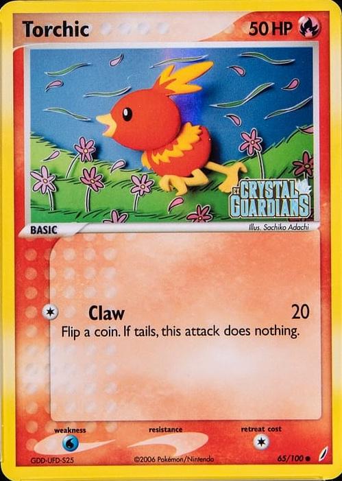 Torchic - 65/100 - Common - DMG - Reverse Holofoil Stamped