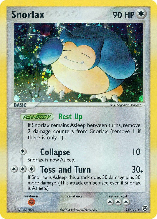 Snorlax - 15/112 - Holo Rare - NM - Reverse Holofoil