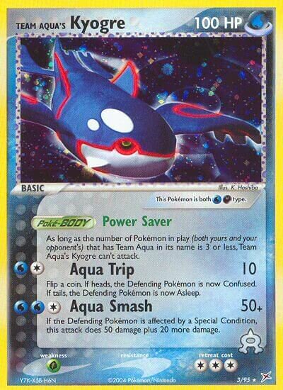 Team Aqua's Kyogre - 3/95 - Holo Rare - NM - Reverse Holofoil