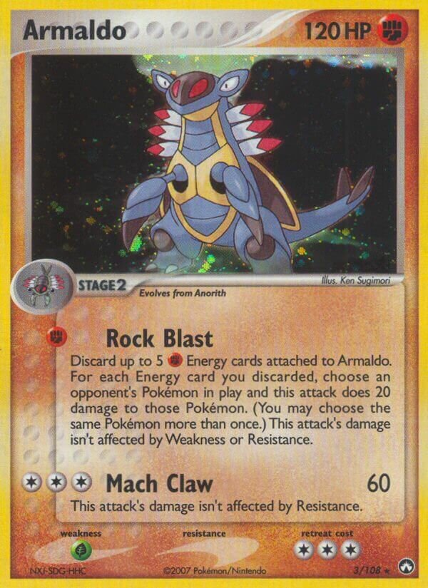 Armaldo - 3/108 - Holo Rare - NM - Holofoil