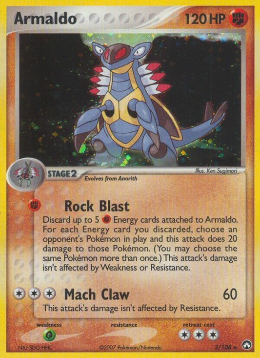 Armaldo - 3/108 - Holo Rare - NM - Holofoil