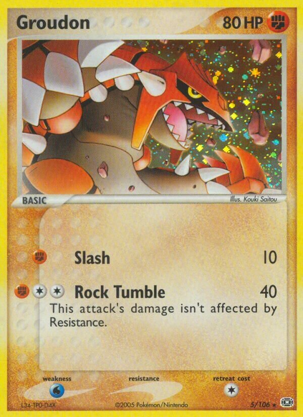 Groudon - 5/106 - Holo Rare - NM