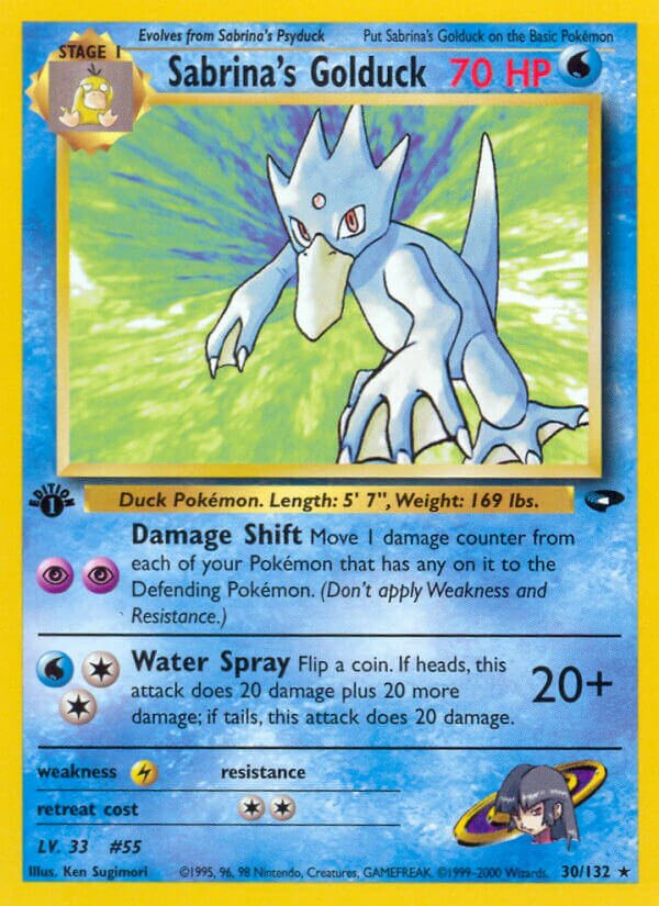 Sabrina's Golduck - 030/132 - Rare - NM - 1st Edition