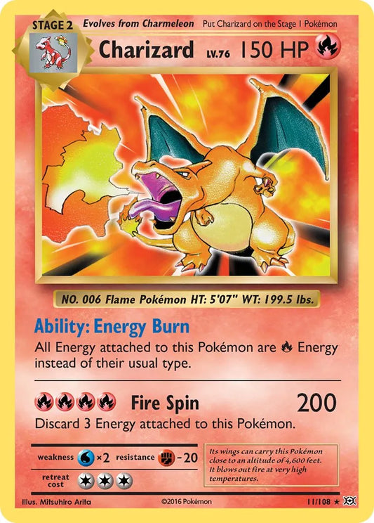 Charizard - 11/108 - Holo Rare - NM - Holofoil