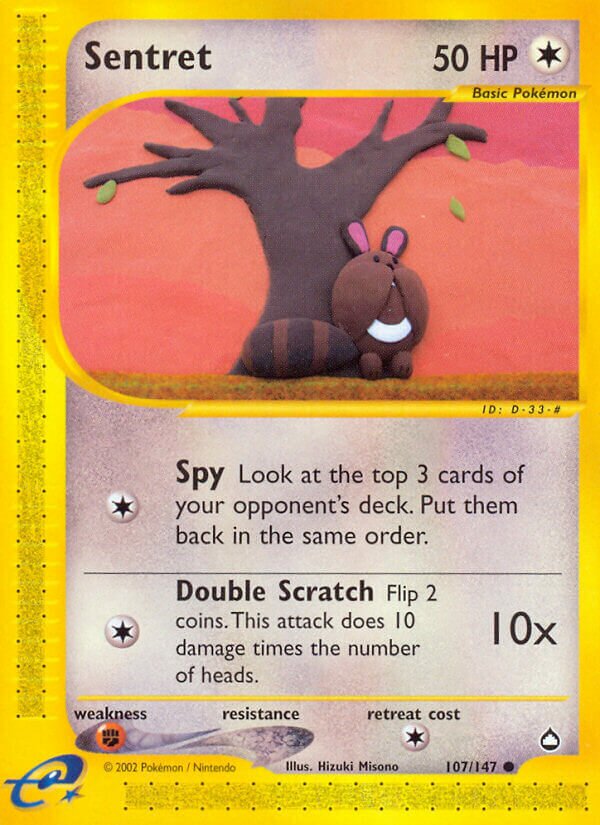 Sentret - 107/147 - Common - NM - Reverse Holofoil