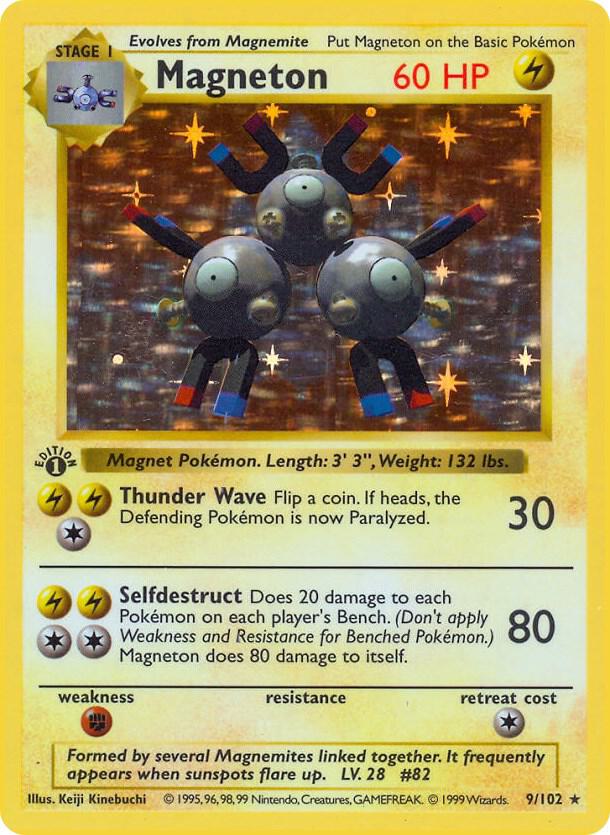 Magneton - 009/102 - Holo Rare - NM - Unlimited Holofoil