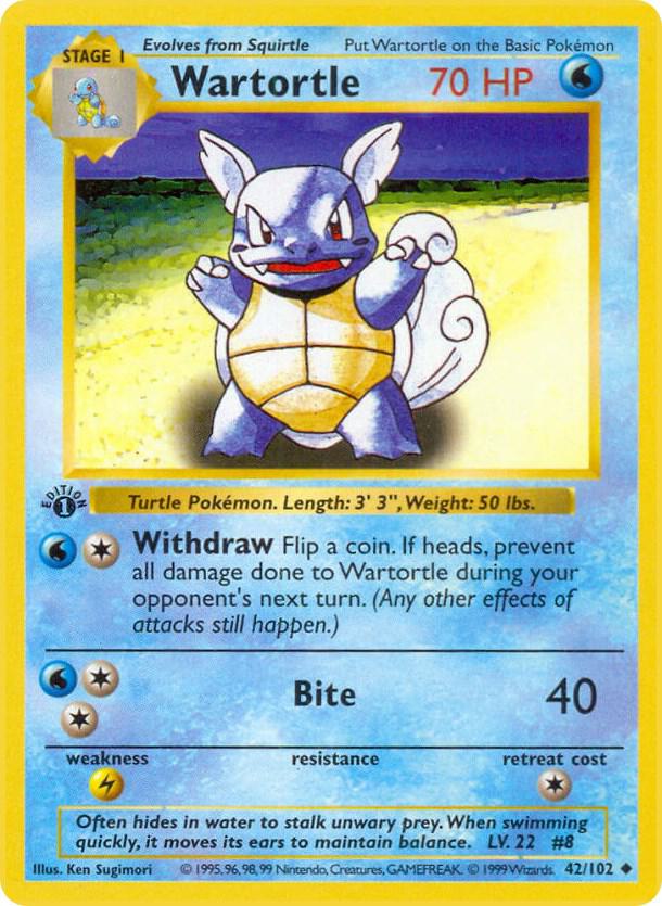 Wartortle - 042/102 - Uncommon - NM - Unlimited
