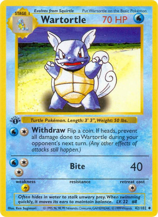 Wartortle - 042/102 - Uncommon - NM - Unlimited